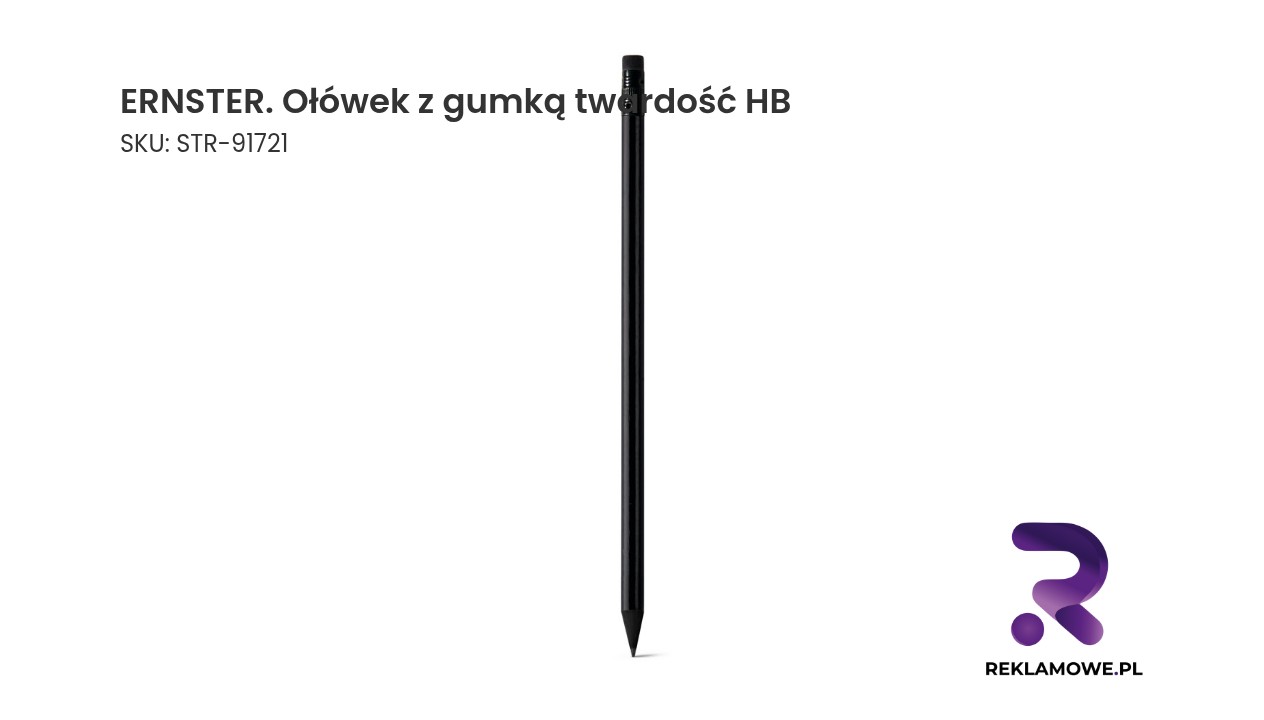 ERNSTER. Ołówek z gumką, twardość HB Ołówek ERNSTER z gumką, twardość HB