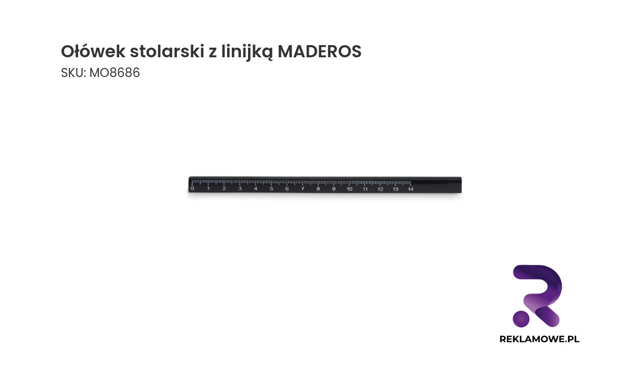 Ołówek stolarski z linijką marki MADEROS