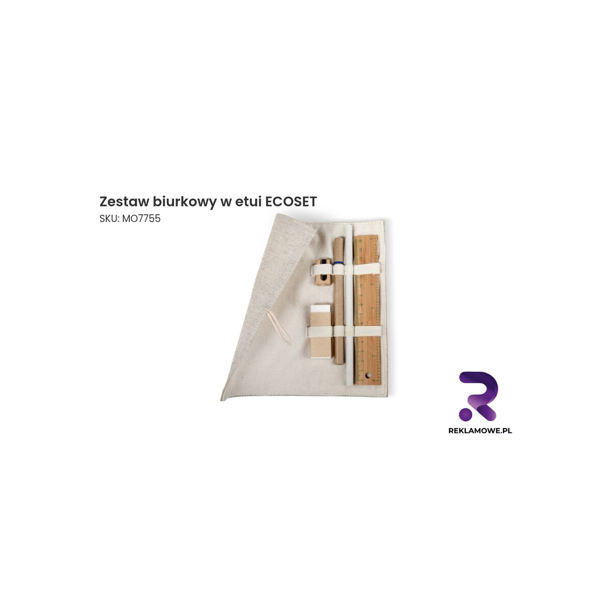 Zestaw biurkowy ECOSET w ekologicznym etui