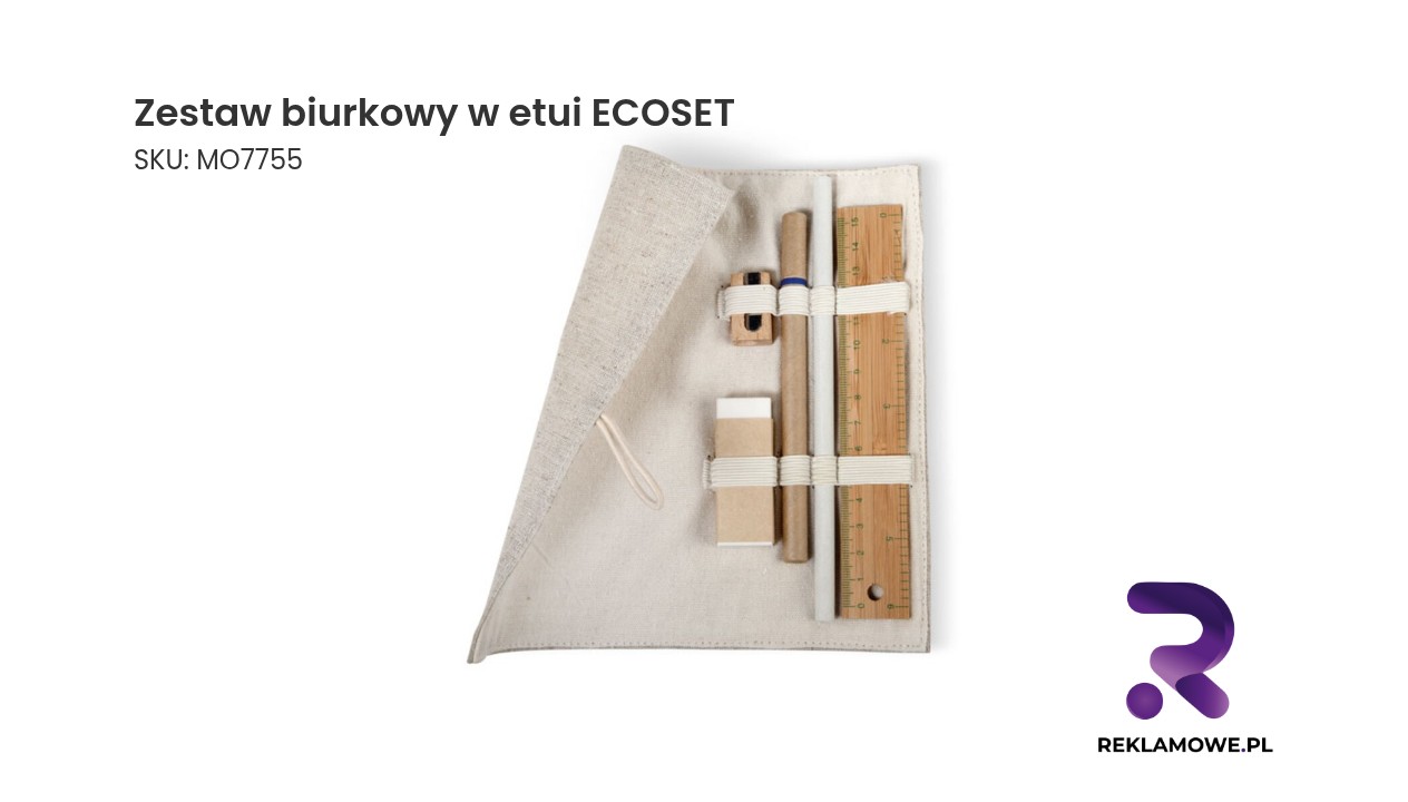 Zestaw biurkowy w etui ECOSET Ekologiczny zestaw biurkowy ECOSET w etui