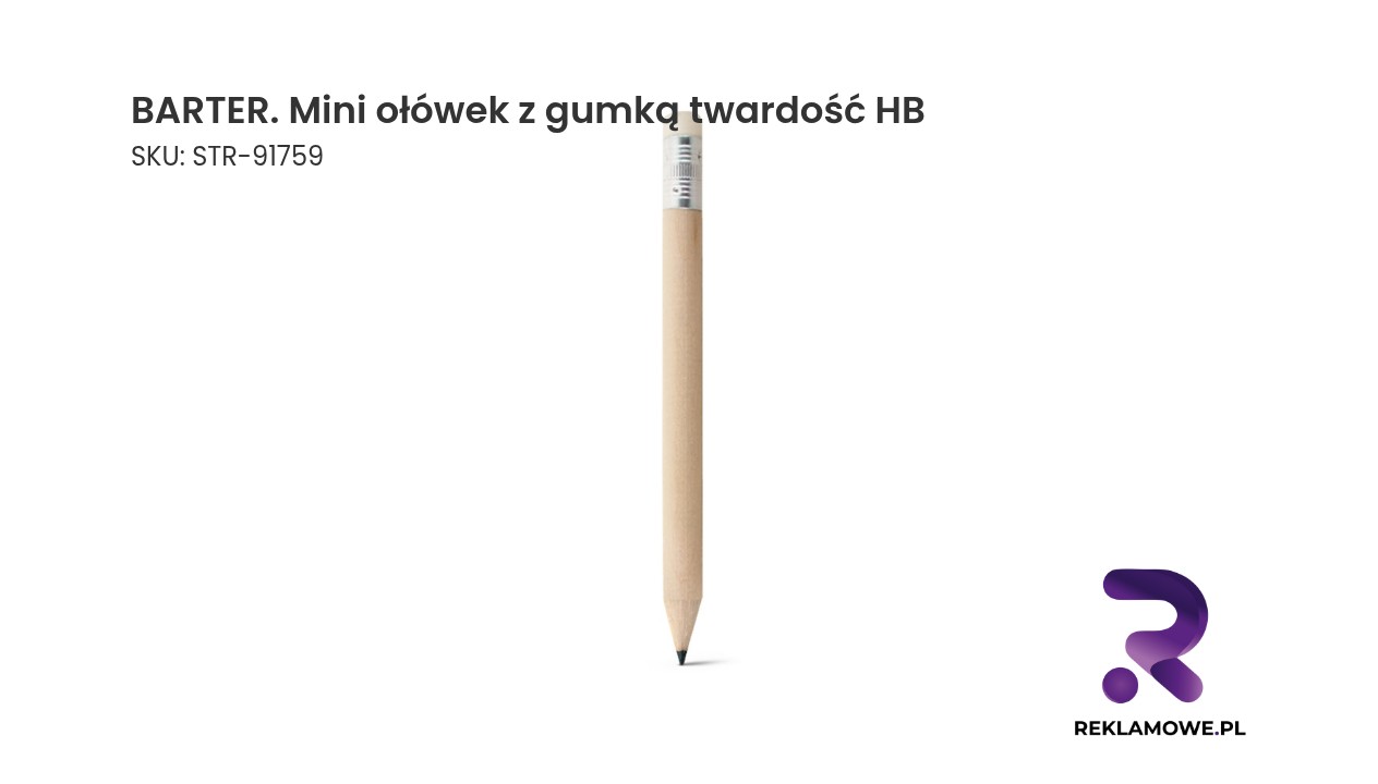 BARTER mini ołówek z gumką o twardości HB