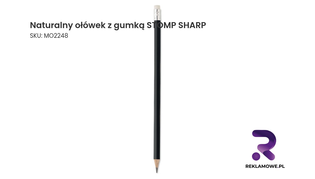 Naturalny ołówek z gumką STOMP SHARP – ekologiczny ołówek do pisania i rysowania