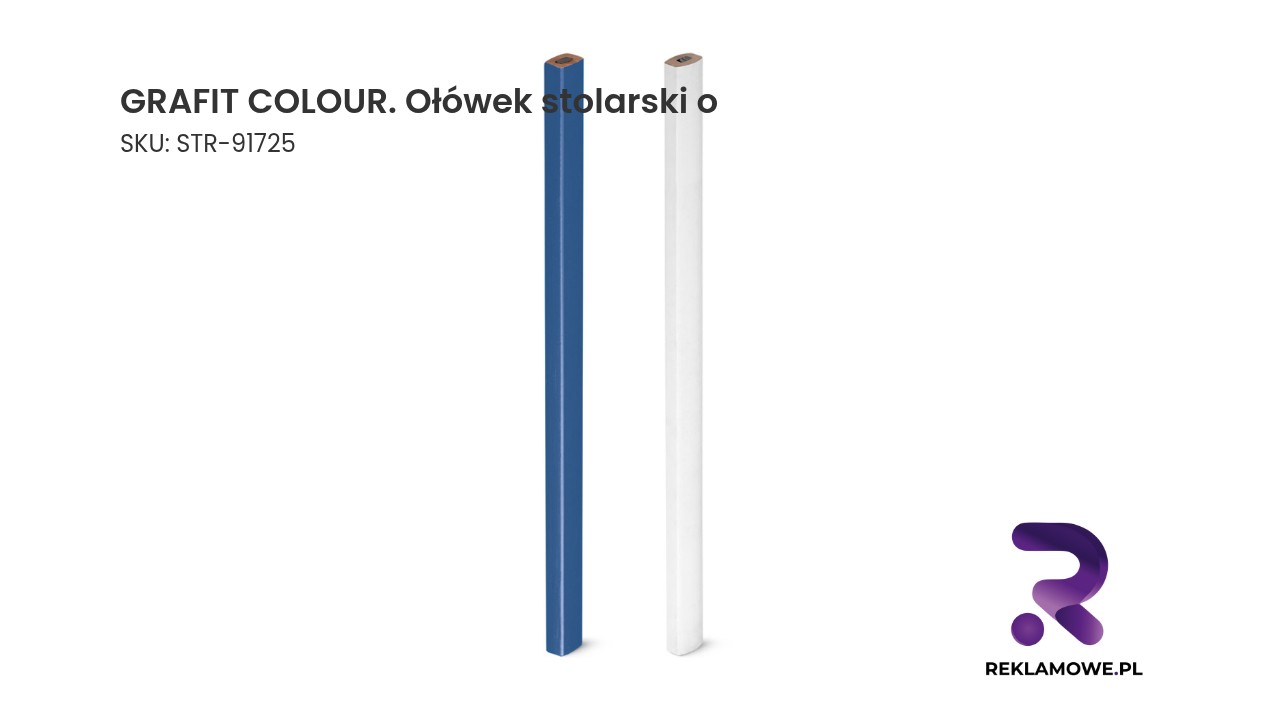 GRAFIT COLOUR. Ołówek stolarski o twardości HB Ołówek stolarski GRAFIT COLOUR