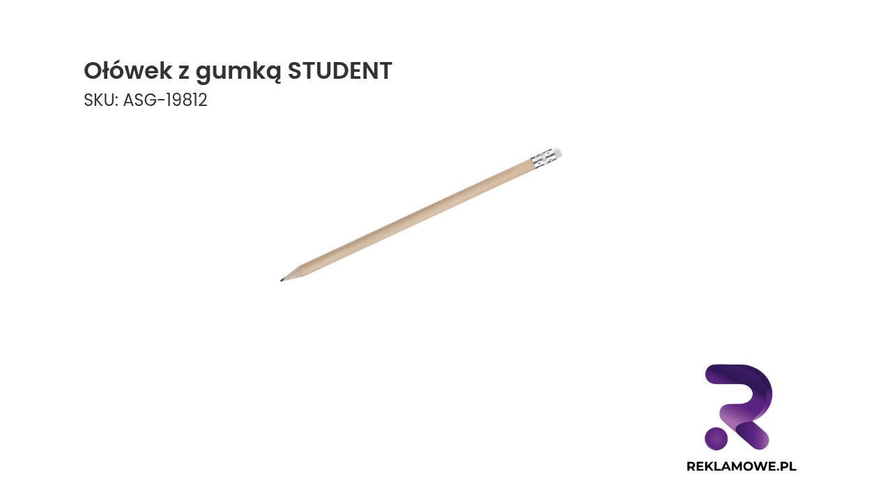 Ołówek z gumką marki STUDENT