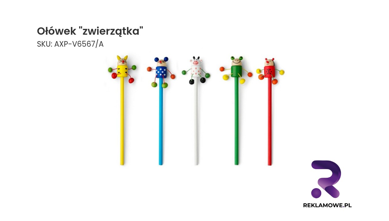 Ołówek z motywem zwierząt